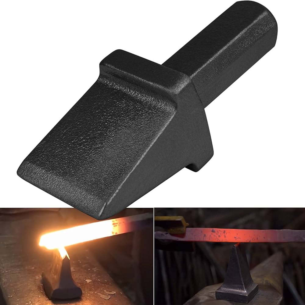 Blacksmith Anvil Hardy Tool 3/4 Inch Shank Cutter Black
